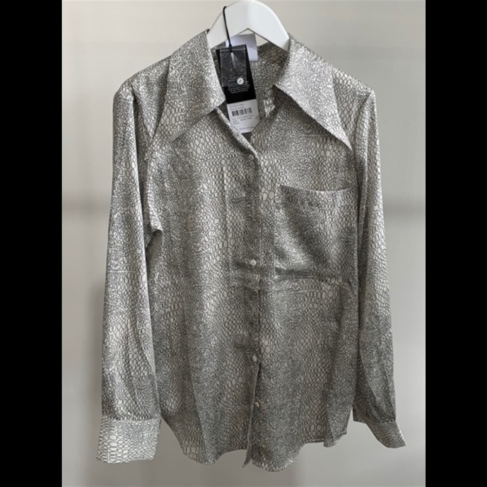 Acler Snake Printed Blouse